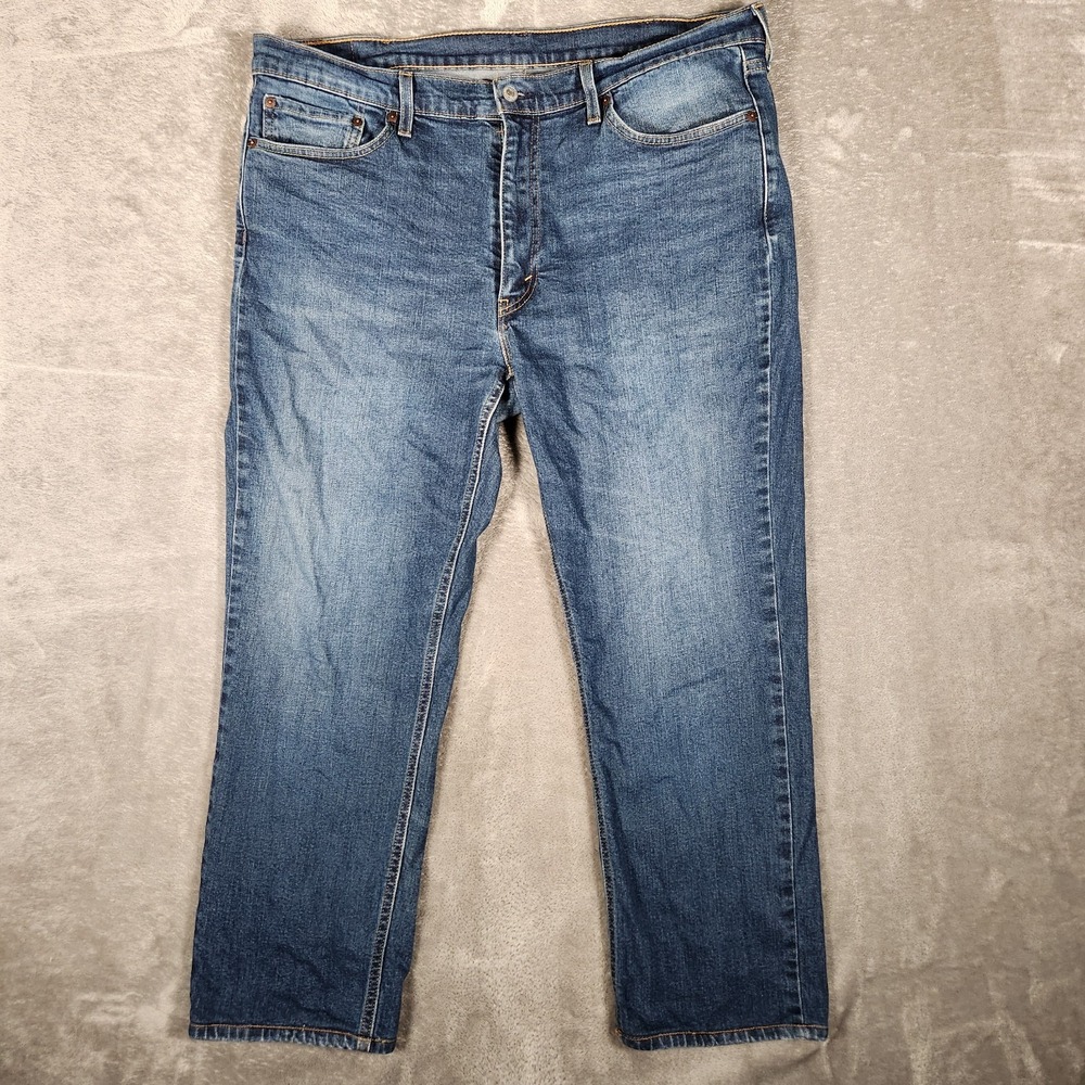 Levi's 541 Jeans Men's 40X28 (Tag 38X32) Blue Zip Up Straight Wide Leg